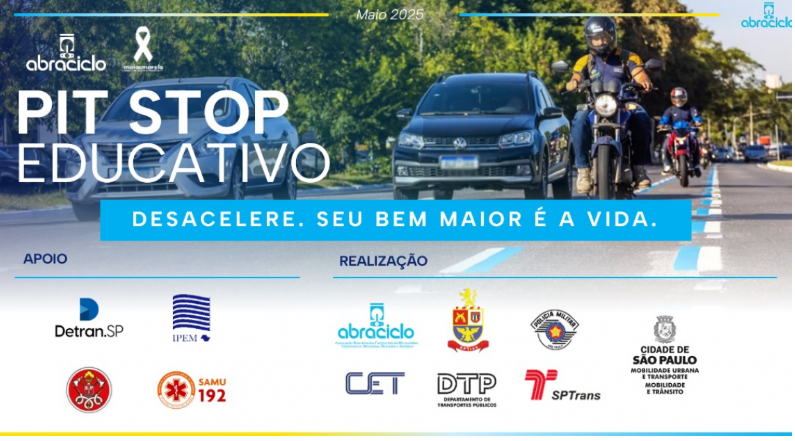Ipem-SP participa do pit stop para conscientizar os motociclistas durante o Maio Amarelo